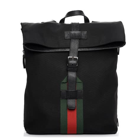 gucci techno canvas backpack replica|Gucci padlock backpack black.